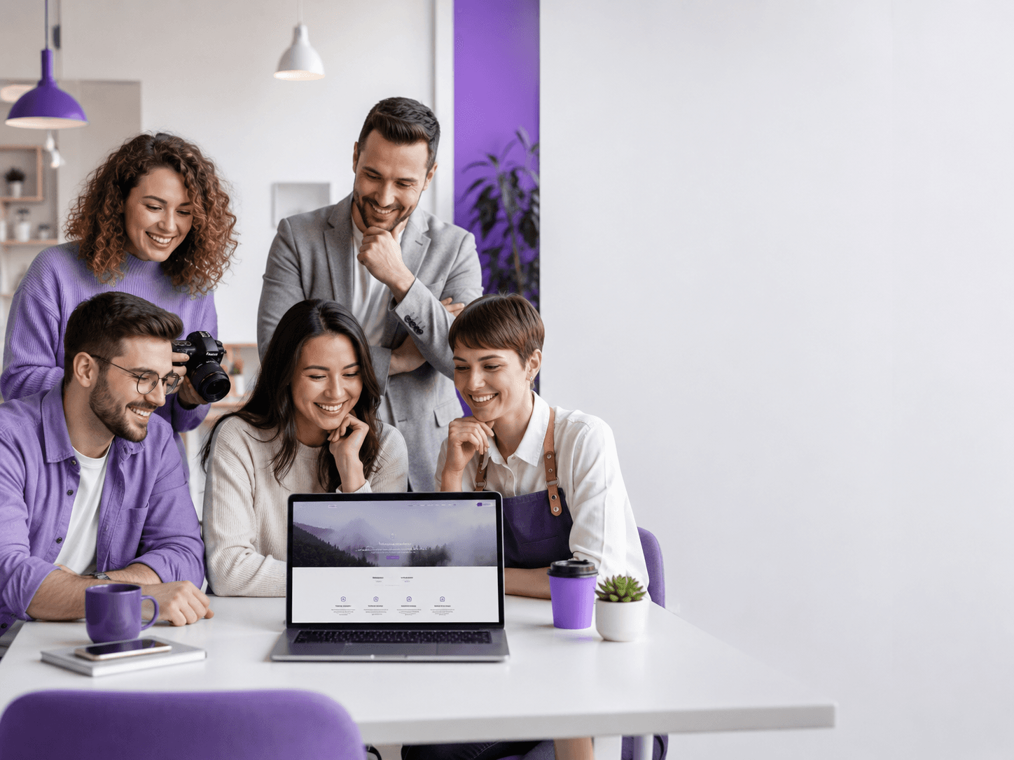 Freelancers and small local businesses collaborating on a new website