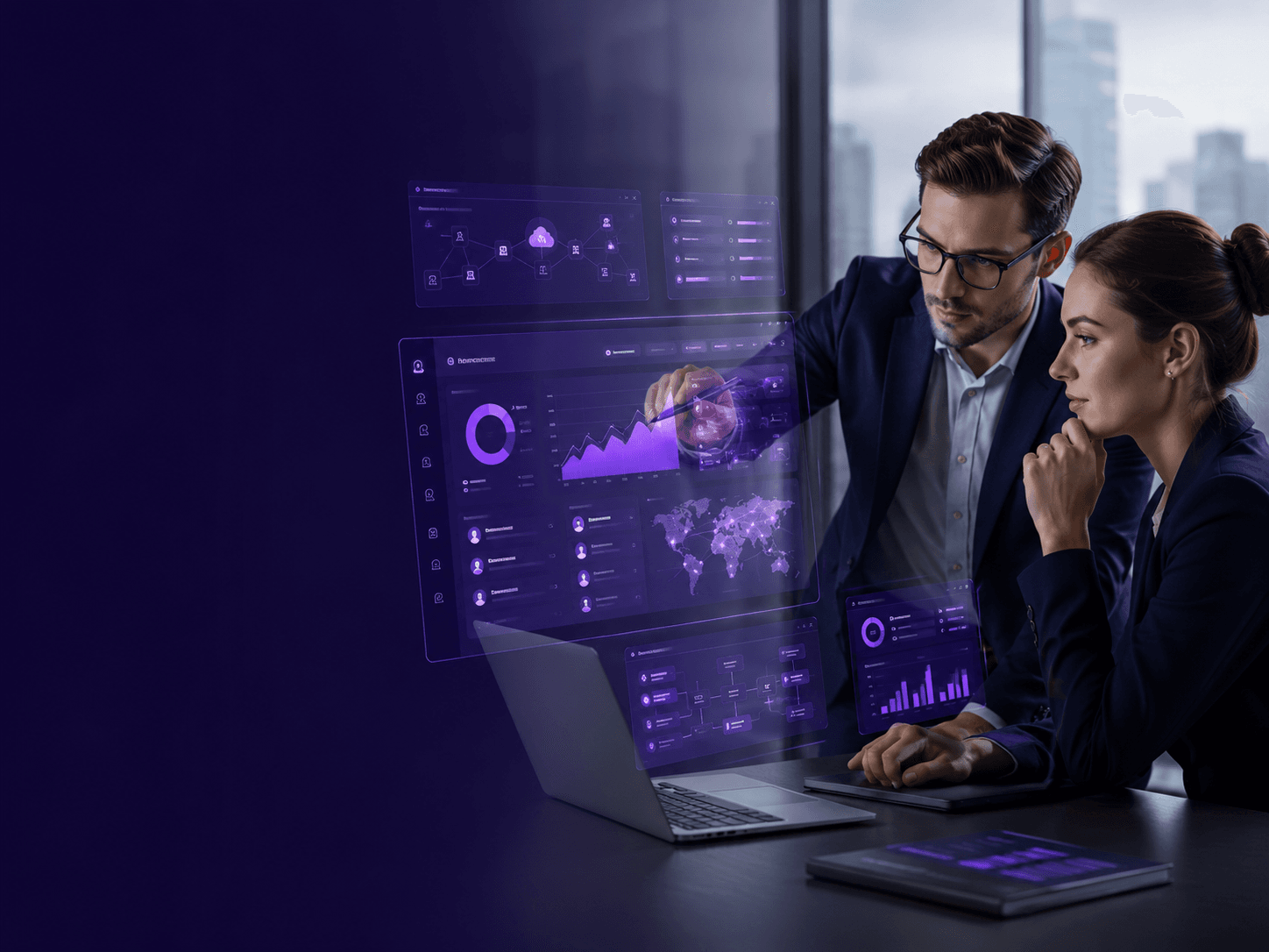 Enterprise professionals working with advanced platform dashboards